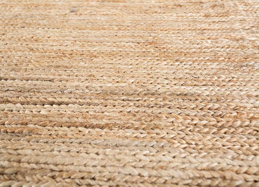 aprezo beige and brown jute and hemp hand knotted Rug - CloseUp