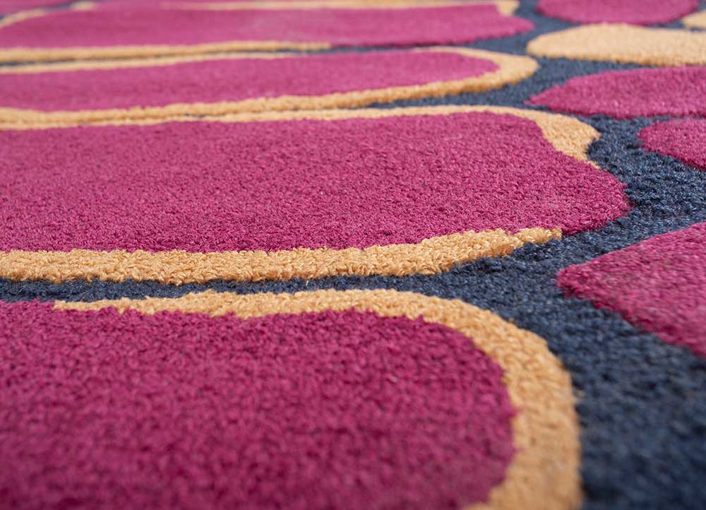 jaanwar pink and purple pet hand tufted Rug - CloseUp jaanwar pink and purple pet hand tufted Rug - CloseUp