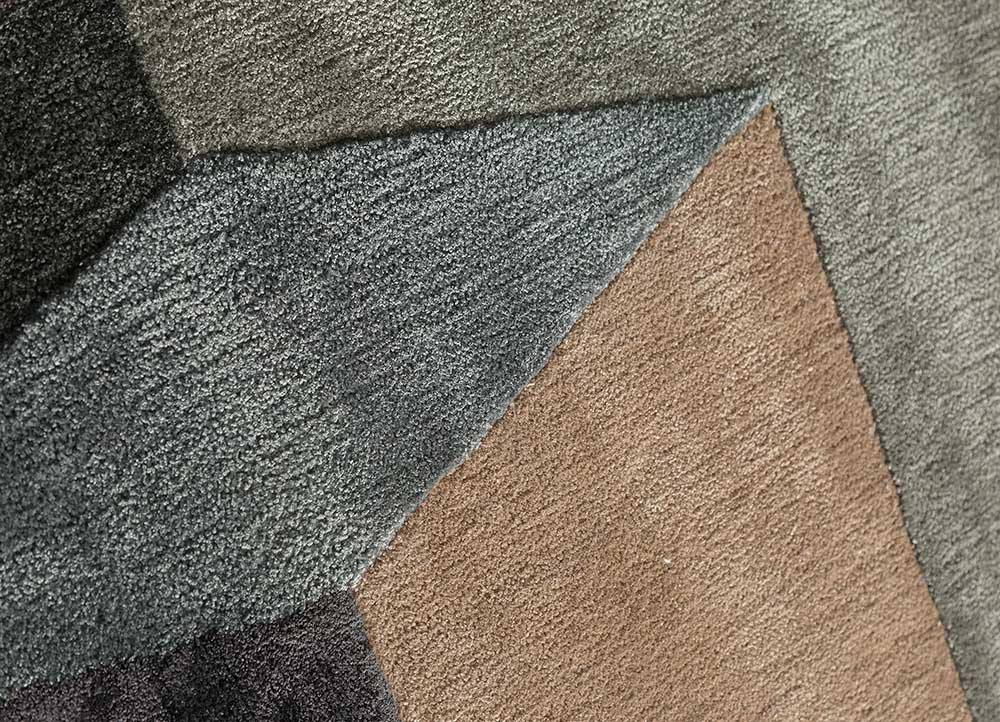 come around beige and brown wool and viscose hand tufted Rug - CloseUp come around beige and brown wool and viscose hand tufted Rug - CloseUp