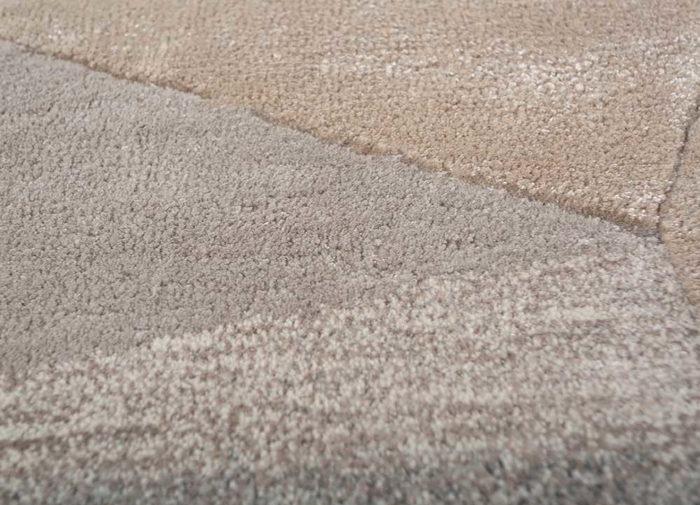 come around beige and brown wool and viscose hand tufted Rug - CloseUp come around beige and brown wool and viscose hand tufted Rug - CloseUp