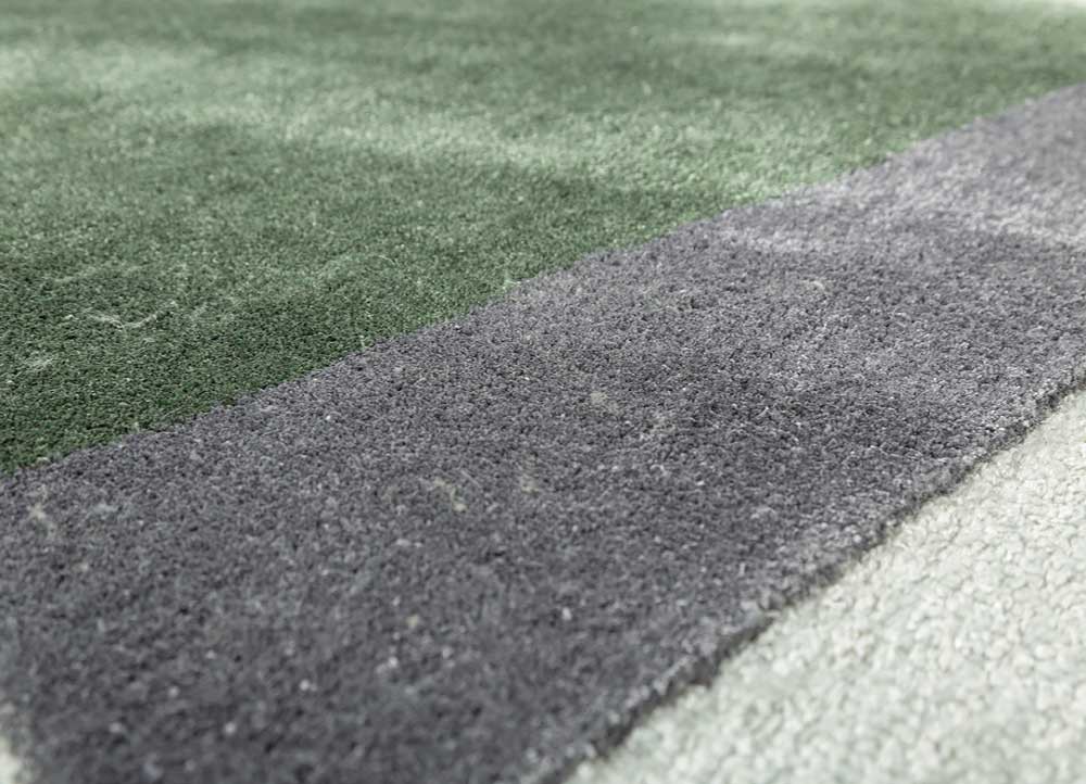 come around green wool and viscose hand tufted Rug - CloseUp come around green wool and viscose hand tufted Rug - CloseUp