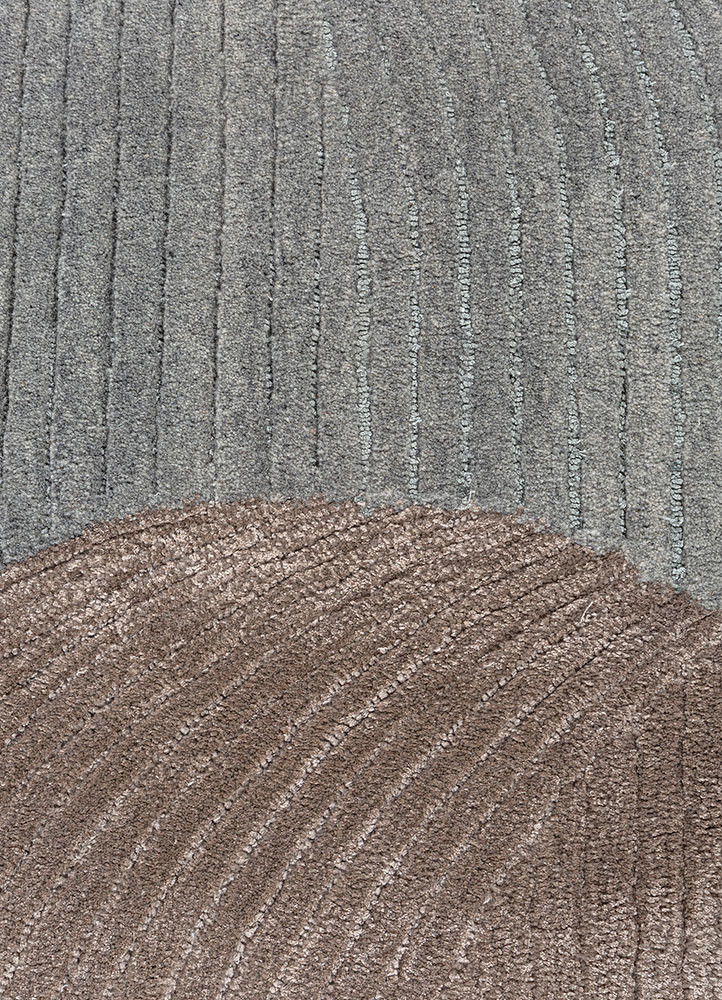 come around blue wool and viscose hand tufted Rug - CloseUp come around blue wool and viscose hand tufted Rug - CloseUp