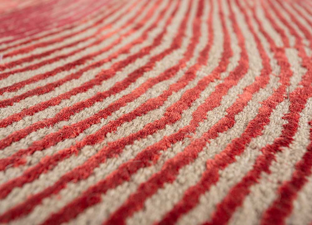 Pathways Red and Orange Hand Tufted Wool and Viscose RugsTnq1203