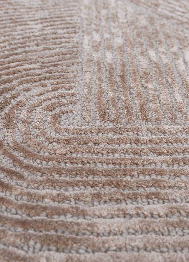 aprezo ivory wool and viscose hand tufted Rug - CloseUp aprezo ivory wool and viscose hand tufted Rug - CloseUp