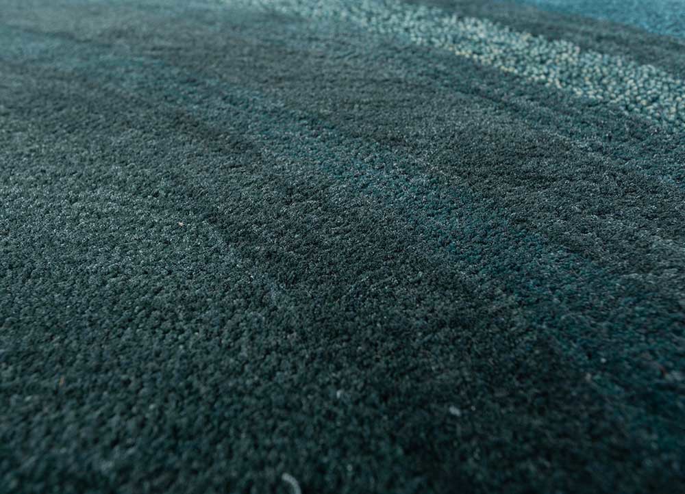 pathways blue wool and viscose hand tufted Rug - CloseUp pathways blue wool and viscose hand tufted Rug - CloseUp