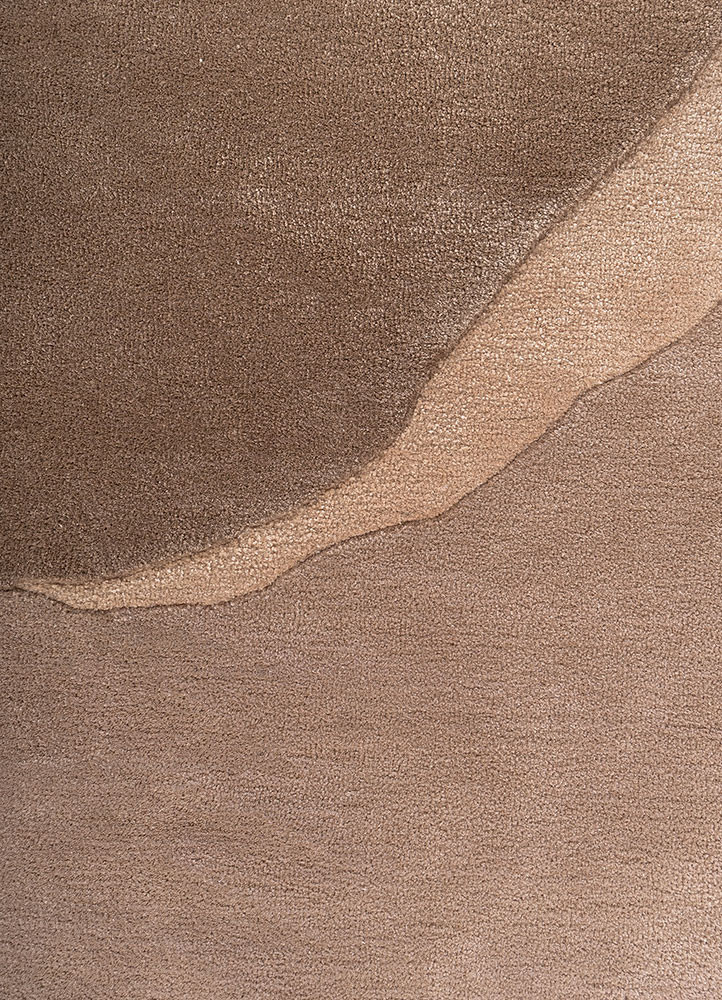 joy beige and brown wool and viscose hand tufted Rug - CloseUp joy beige and brown wool and viscose hand tufted Rug - CloseUp