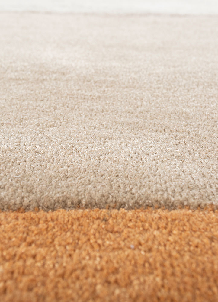 come around ivory wool and viscose hand tufted Rug - CloseUp