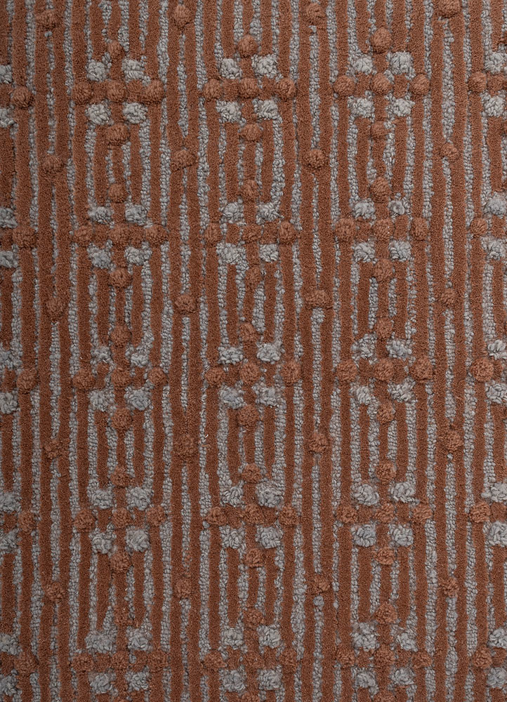 pathways blue wool hand tufted Rug - CloseUp pathways blue wool hand tufted Rug - CloseUp