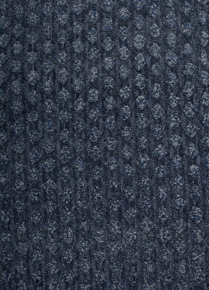 pathways blue wool and bamboo silk hand tufted Rug - CloseUp pathways blue wool and bamboo silk hand tufted Rug - CloseUp