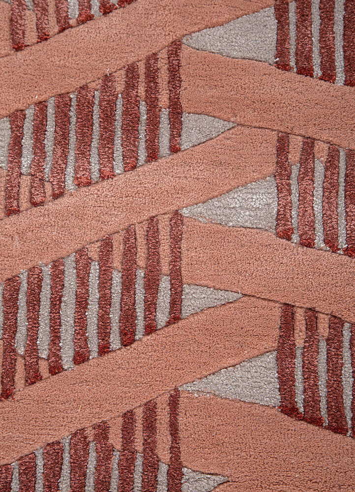 jaipur wunderkammer beige and brown wool and viscose hand tufted Rug - CloseUp jaipur wunderkammer beige and brown wool and viscose hand tufted Rug - CloseUp