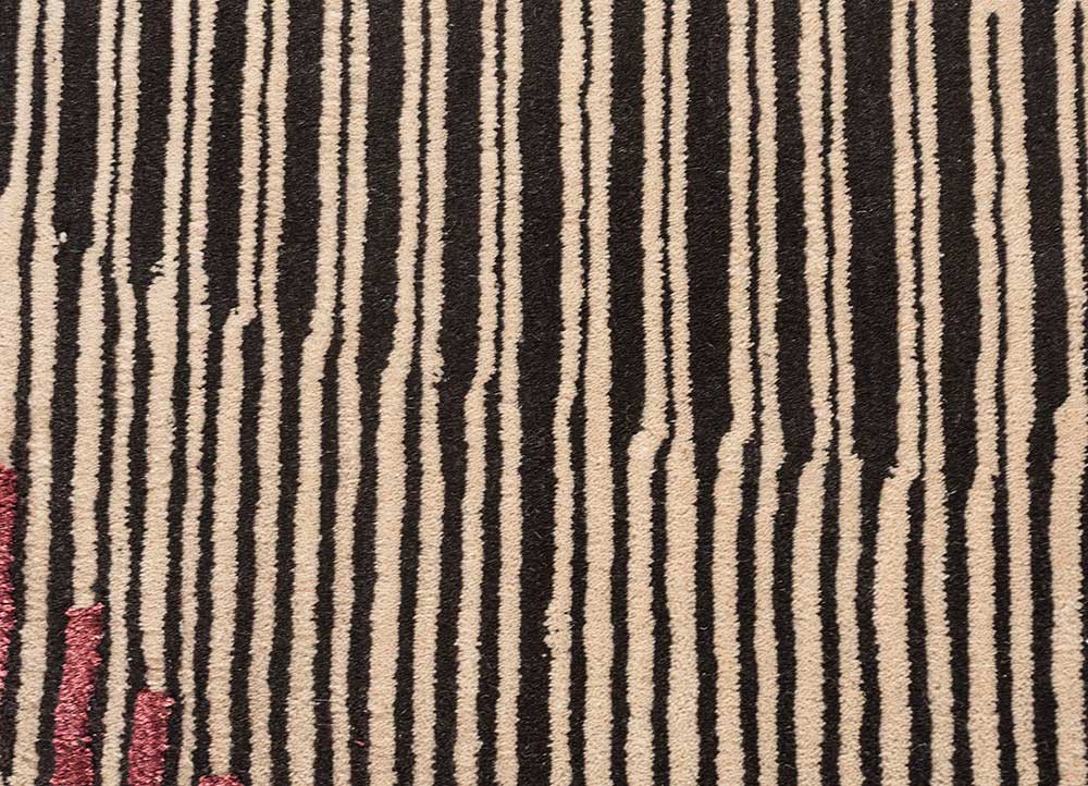 jaipur wunderkammer grey and black wool and viscose hand tufted Rug - CloseUp jaipur wunderkammer grey and black wool and viscose hand tufted Rug - CloseUp