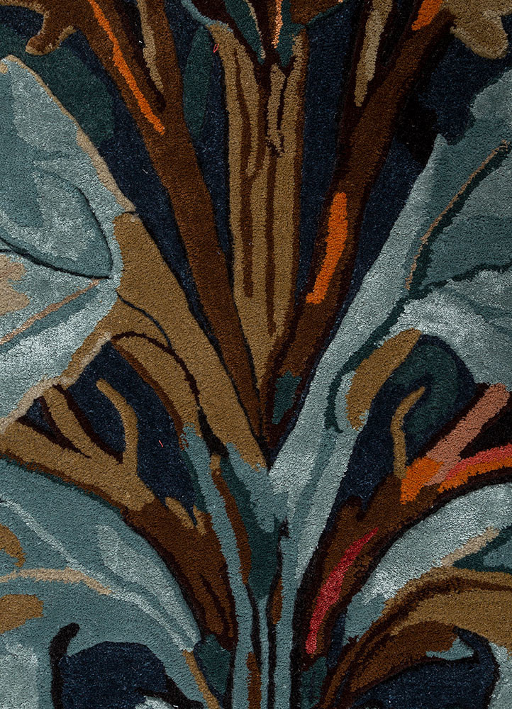 nebulora blue wool and viscose hand tufted Rug - CloseUp nebulora blue wool and viscose hand tufted Rug - CloseUp