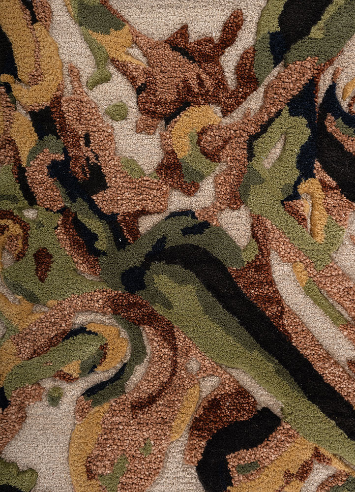 aprezo ivory wool and bamboo silk hand tufted Rug - CloseUp aprezo ivory wool and bamboo silk hand tufted Rug - CloseUp
