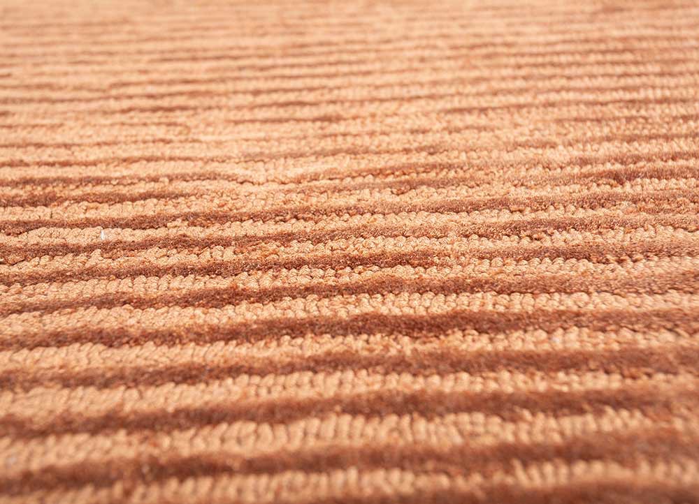 cera red and orange viscose hand tufted Rug - CloseUp