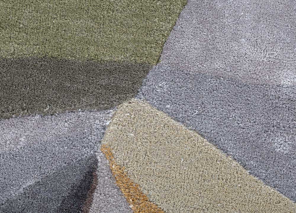come around grey and black wool and viscose hand tufted Rug - CloseUp come around grey and black wool and viscose hand tufted Rug - CloseUp