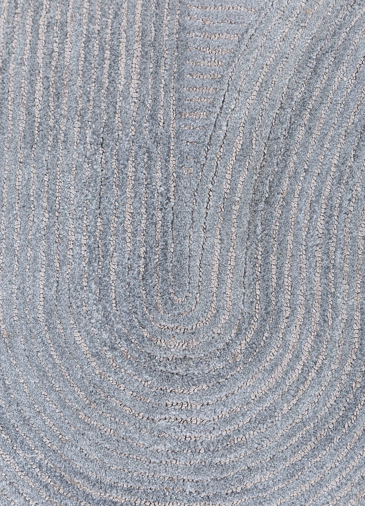 cera blue wool and viscose hand tufted Rug - CloseUp cera blue wool and viscose hand tufted Rug - CloseUp