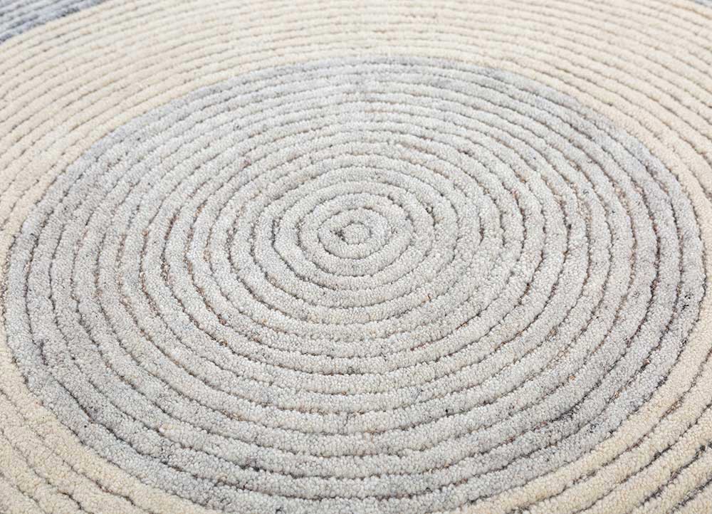 come around beige and brown wool and viscose hand tufted Rug - CloseUp come around beige and brown wool and viscose hand tufted Rug - CloseUp