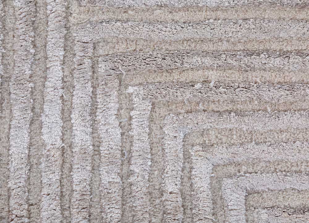 Caliedo Ivory Hand Tufted Wool and Viscose Rugs Tra14501 Jaipur Rugs