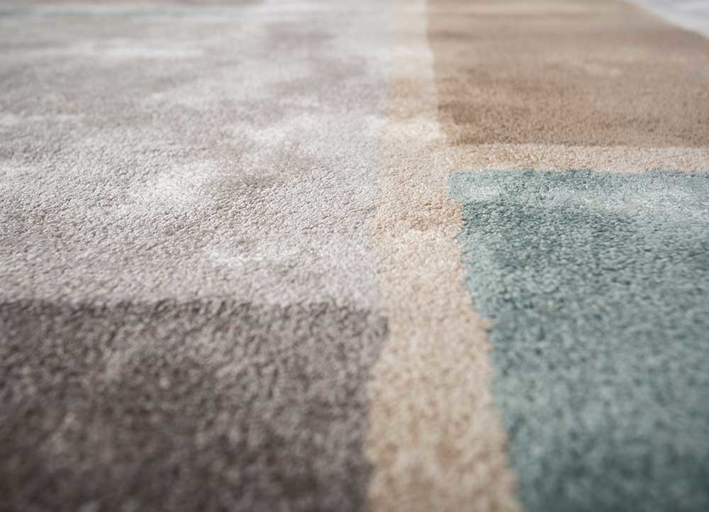 come around grey and black viscose hand tufted Rug - CloseUp come around grey and black viscose hand tufted Rug - CloseUp