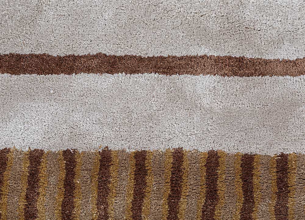 come around beige and brown viscose hand tufted Rug - CloseUp come around beige and brown viscose hand tufted Rug - CloseUp