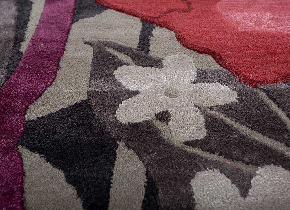 hacienda beige and brown wool and viscose hand tufted Rug - CloseUp hacienda beige and brown wool and viscose hand tufted Rug - CloseUp