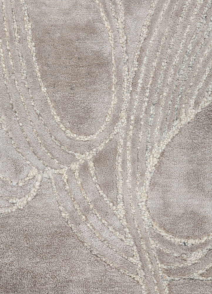 infini grey and black wool and viscose hand tufted Rug - CloseUp infini grey and black wool and viscose hand tufted Rug - CloseUp