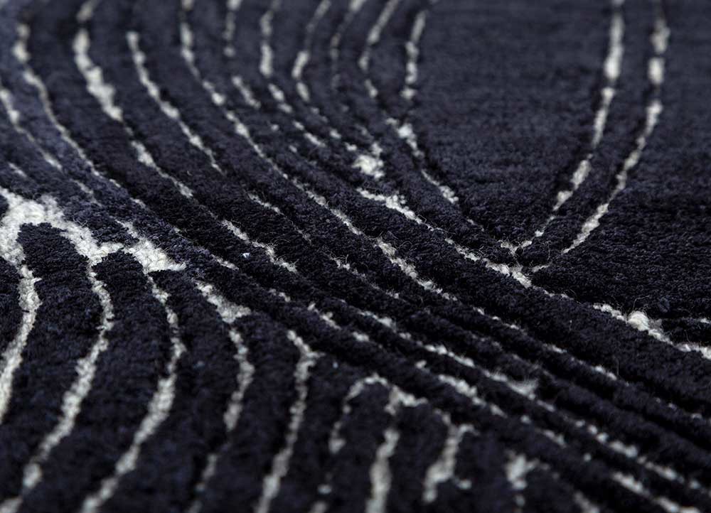 infini blue wool and viscose hand tufted Rug - CloseUp infini blue wool and viscose hand tufted Rug - CloseUp