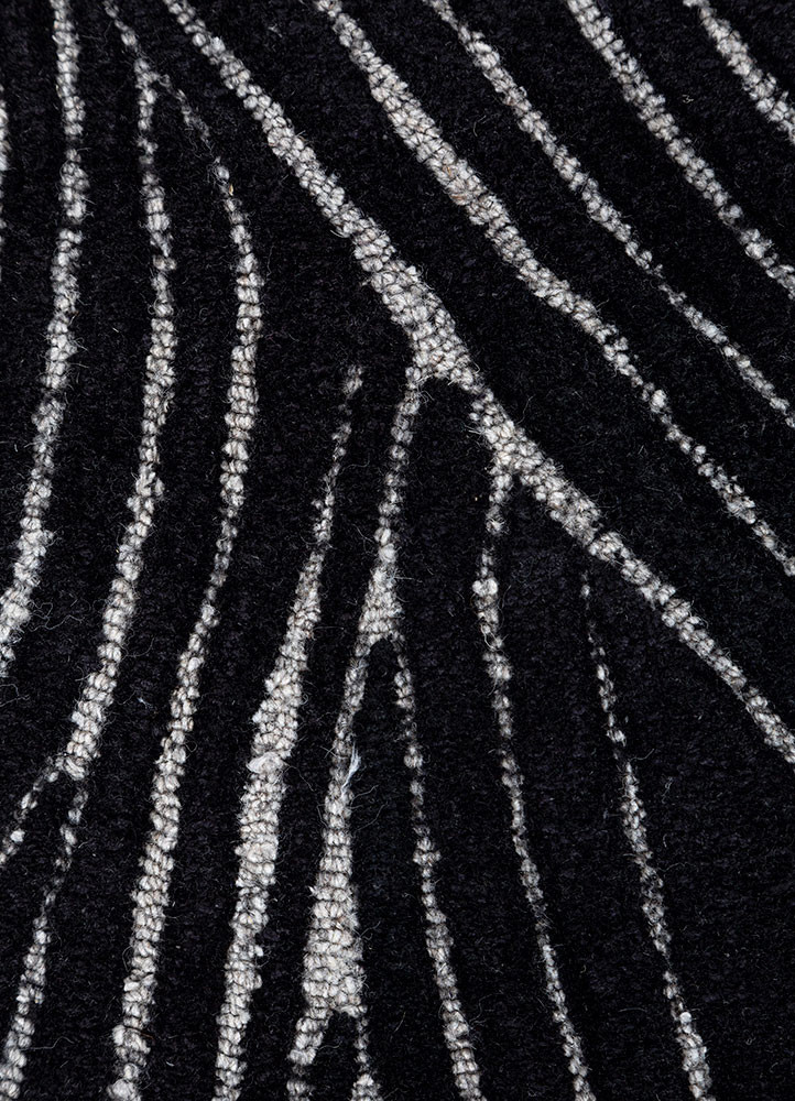 infini grey and black wool and viscose hand tufted Rug - CloseUp infini grey and black wool and viscose hand tufted Rug - CloseUp
