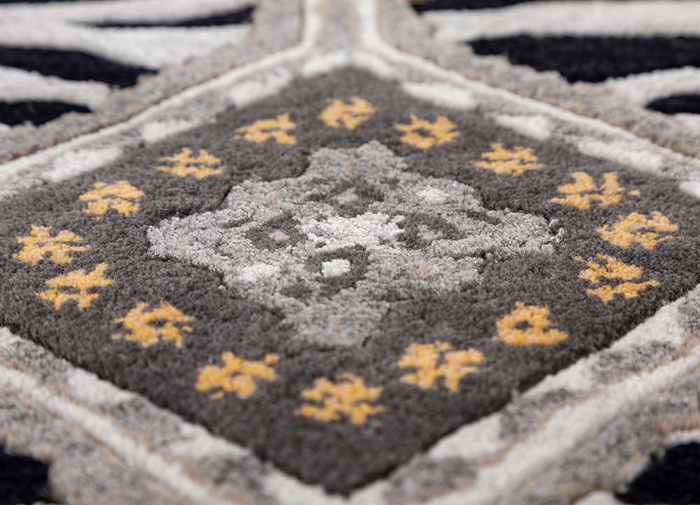 wild wanderlust ivory wool and viscose hand tufted Rug - CloseUp