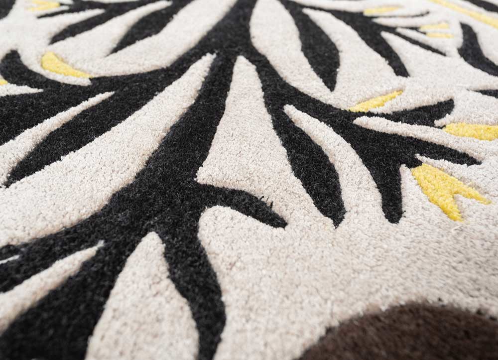wild wanderlust ivory wool and viscose hand tufted Rug - CloseUp