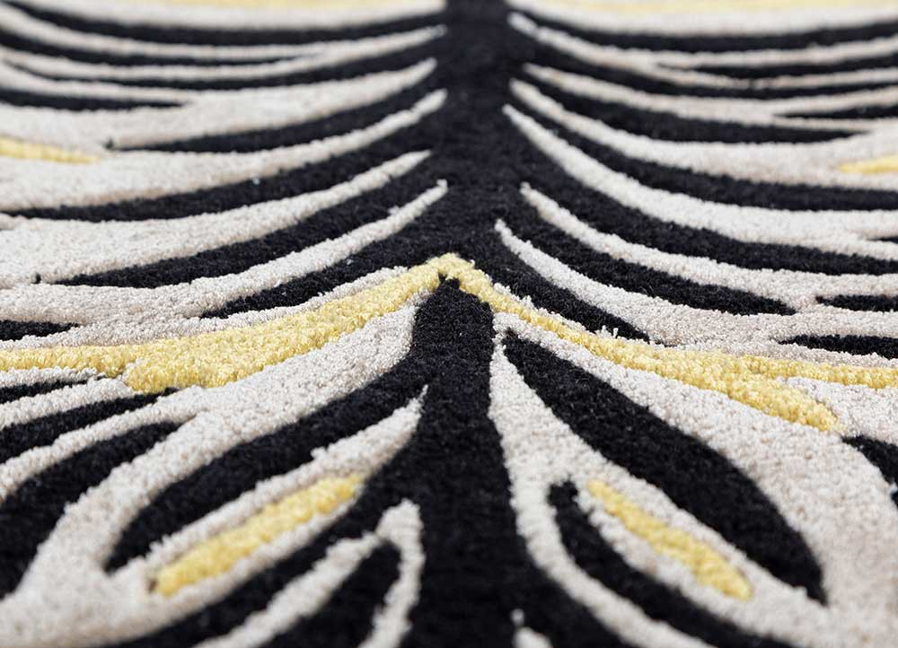 wild wanderlust ivory wool and viscose hand tufted Rug - CloseUp