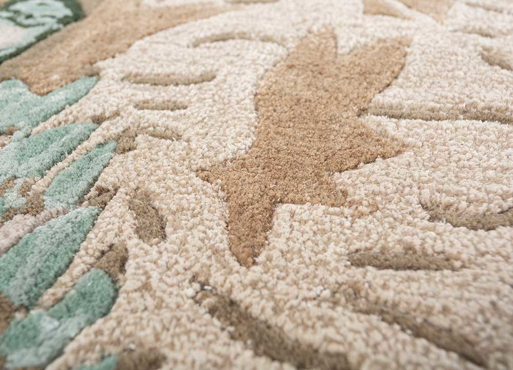 wild wanderlust beige and brown wool and viscose hand tufted Rug - CloseUp