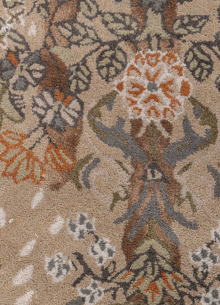 wild wanderlust beige and brown wool and viscose hand tufted Rug - CloseUp wild wanderlust beige and brown wool and viscose hand tufted Rug - CloseUp