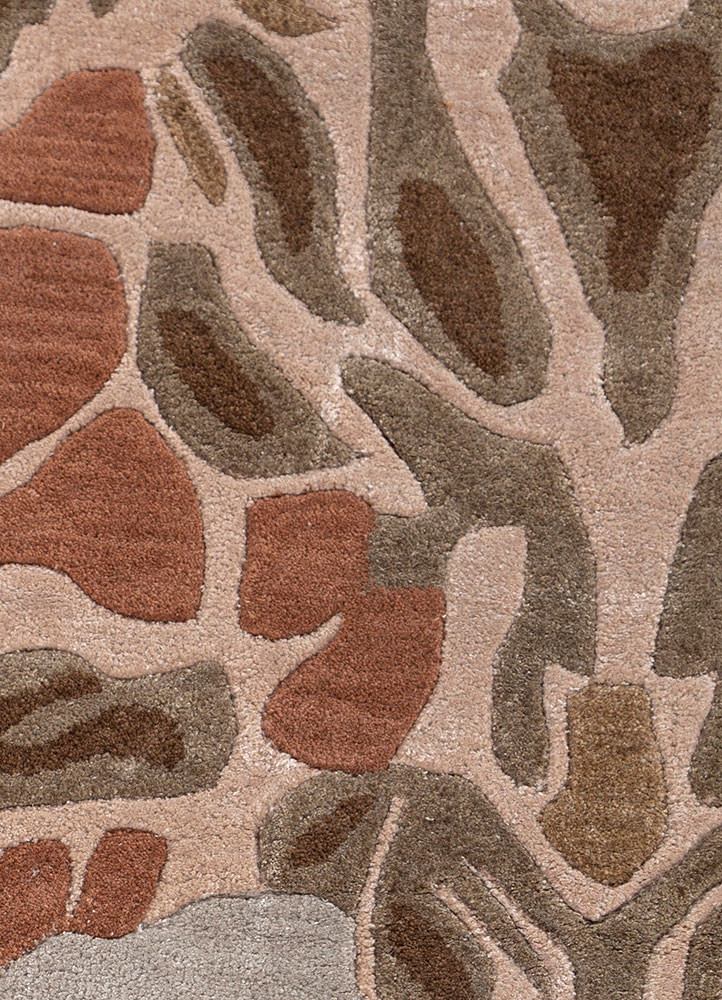 wild wanderlust red and orange wool and viscose hand tufted Rug - CloseUp wild wanderlust red and orange wool and viscose hand tufted Rug - CloseUp