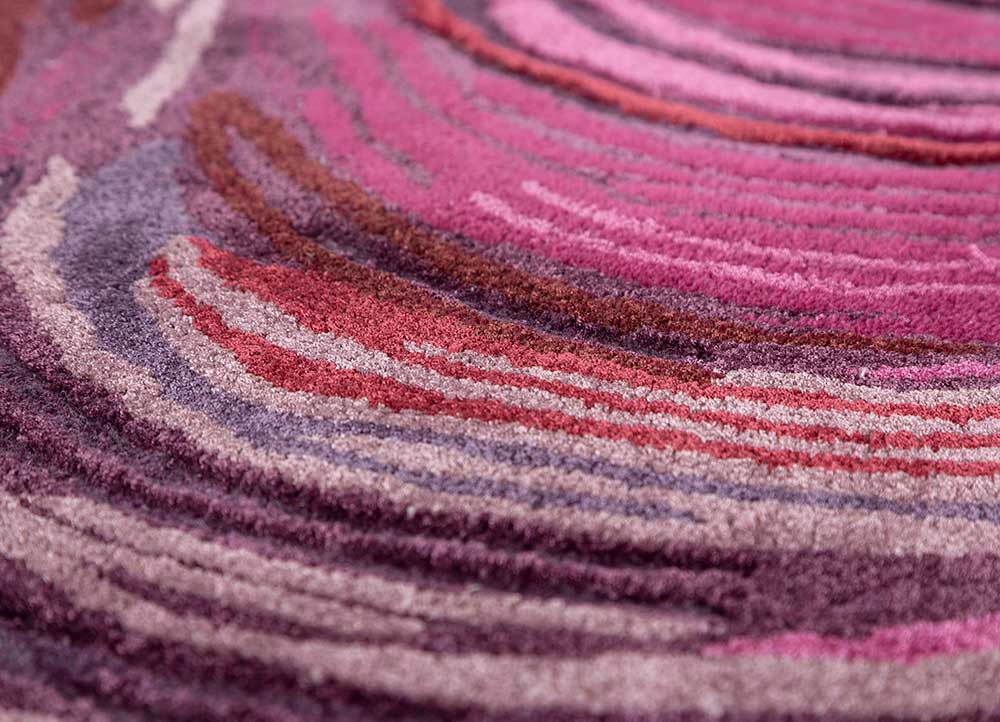 lucid pink and purple wool and viscose hand tufted Rug - CloseUp lucid pink and purple wool and viscose hand tufted Rug - CloseUp