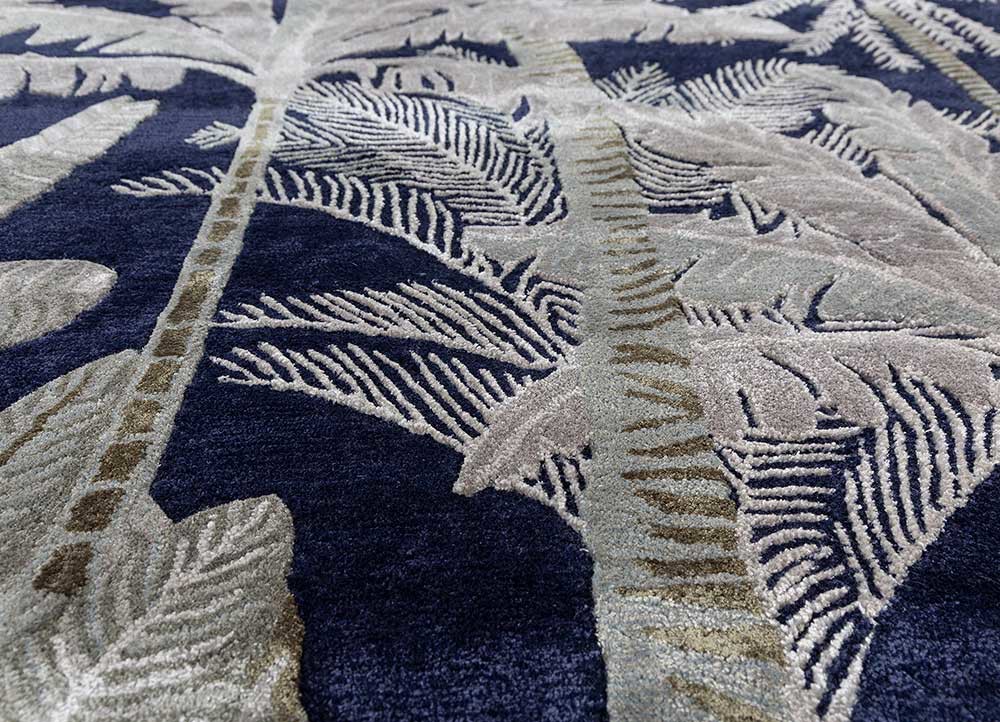 aurelia blue wool and viscose hand tufted Rug - CloseUp