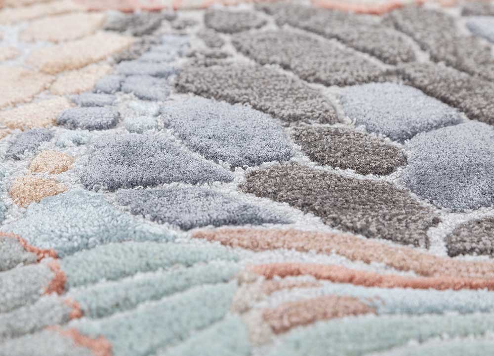 aurelia blue wool and viscose hand tufted Rug - CloseUp aurelia blue wool and viscose hand tufted Rug - CloseUp