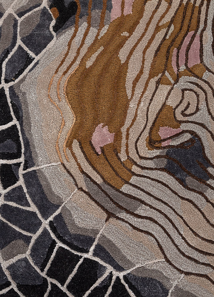 jardim ivory wool and viscose hand tufted Rug - CloseUp