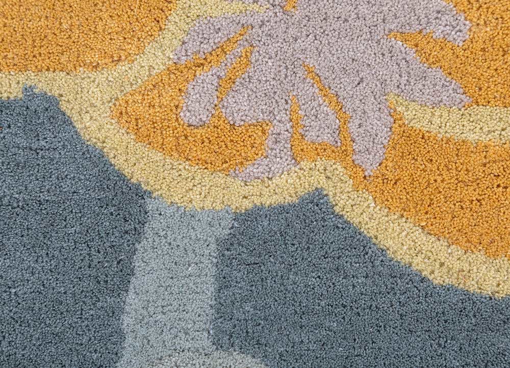 hacienda blue wool hand tufted Rug - CloseUp hacienda blue wool hand tufted Rug - CloseUp