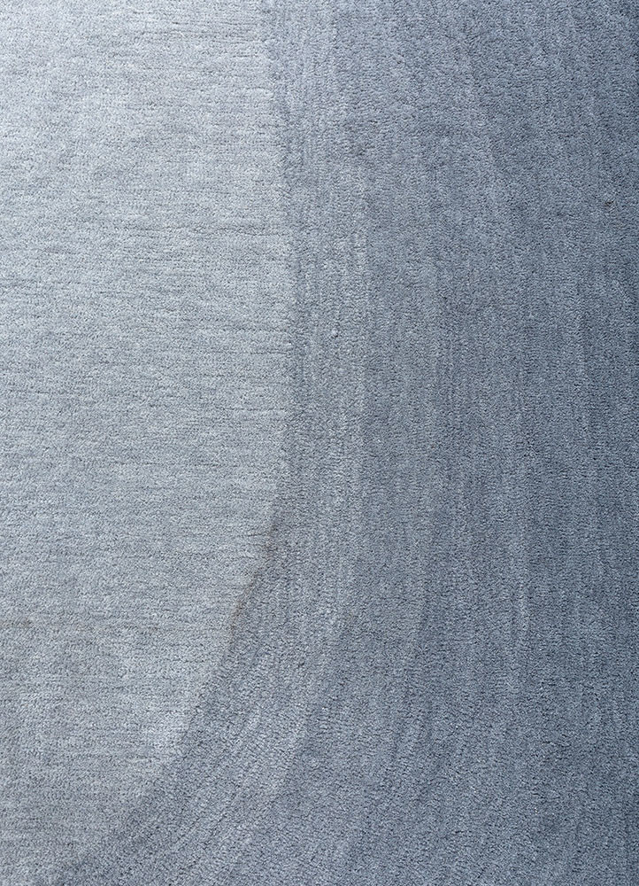 chroma blue wool hand tufted Rug - CloseUp