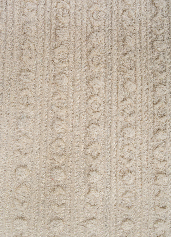 pathways ivory wool hand tufted Rug - CloseUp