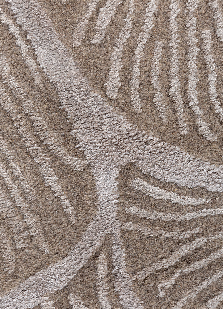 aurelia beige and brown wool and viscose hand tufted Rug - CloseUp aurelia beige and brown wool and viscose hand tufted Rug - CloseUp