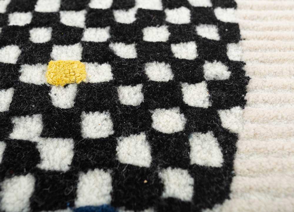 chroma ivory wool hand tufted Rug - CloseUp