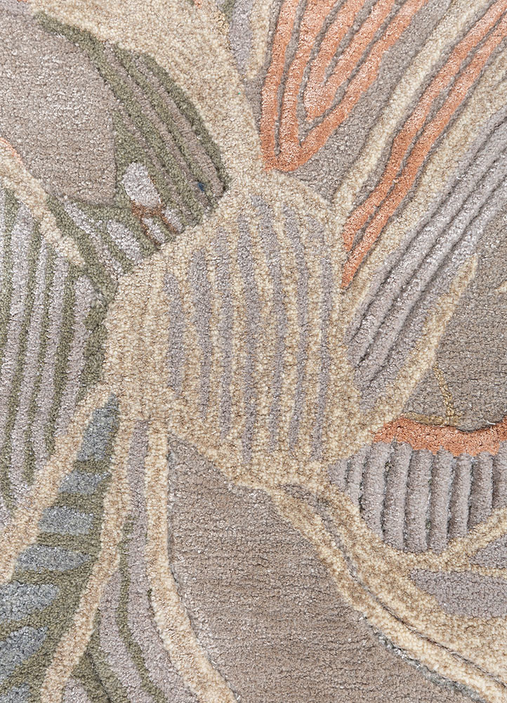 aurelia grey and black wool and viscose hand tufted Rug - CloseUp