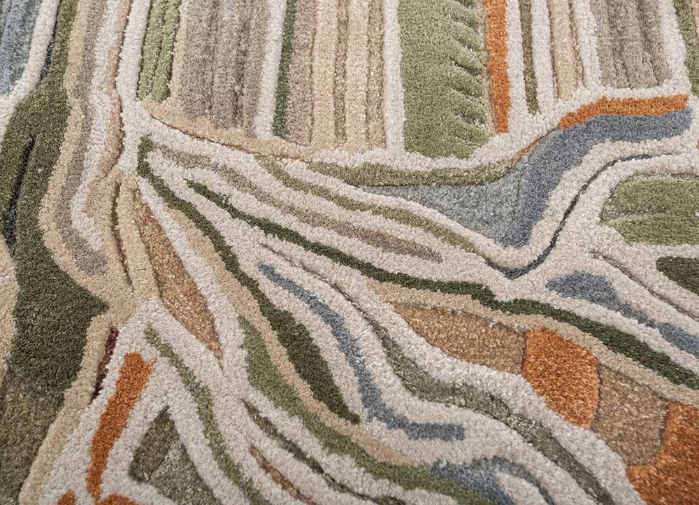 aurelia ivory wool and viscose hand tufted Rug - CloseUp