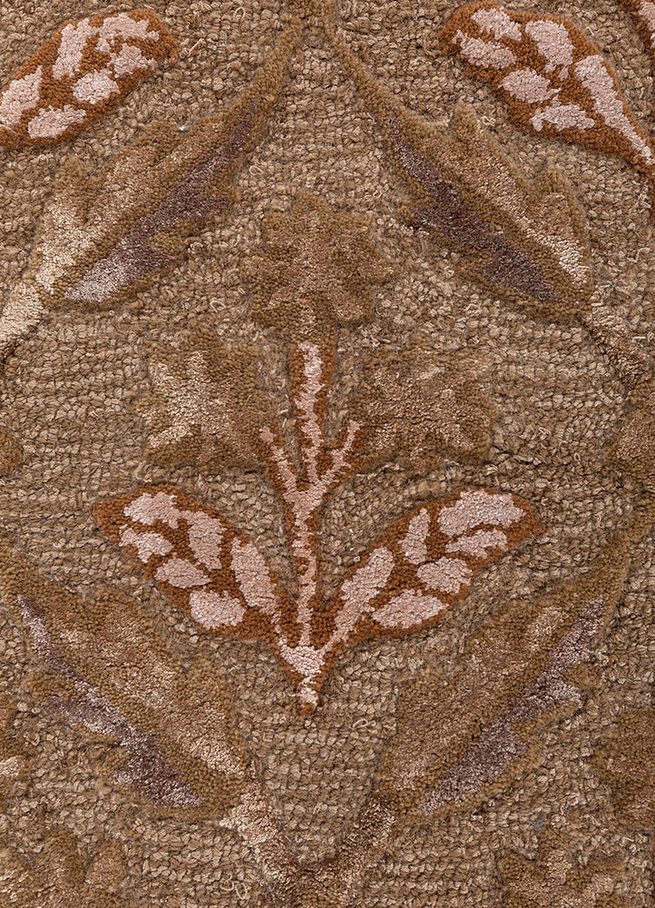 aurelia beige and brown wool and viscose hand tufted Rug - CloseUp aurelia beige and brown wool and viscose hand tufted Rug - CloseUp