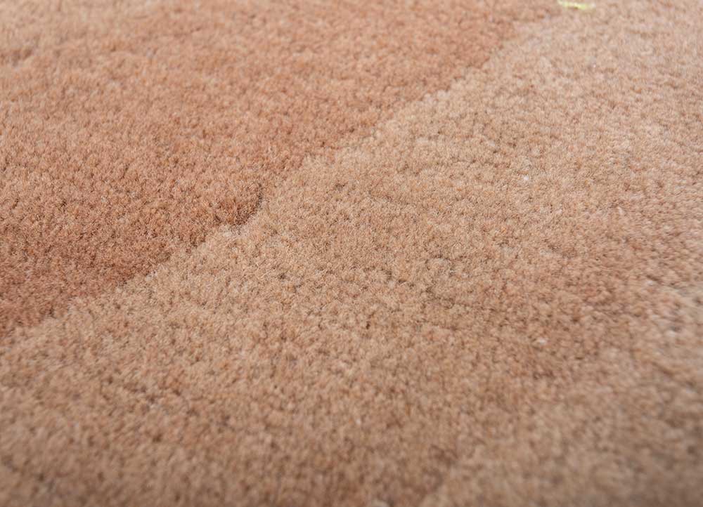 chroma beige and brown wool hand tufted Rug - CloseUp