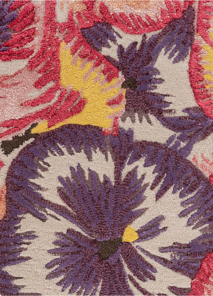 nebulora ivory wool and viscose hand tufted Rug - CloseUp