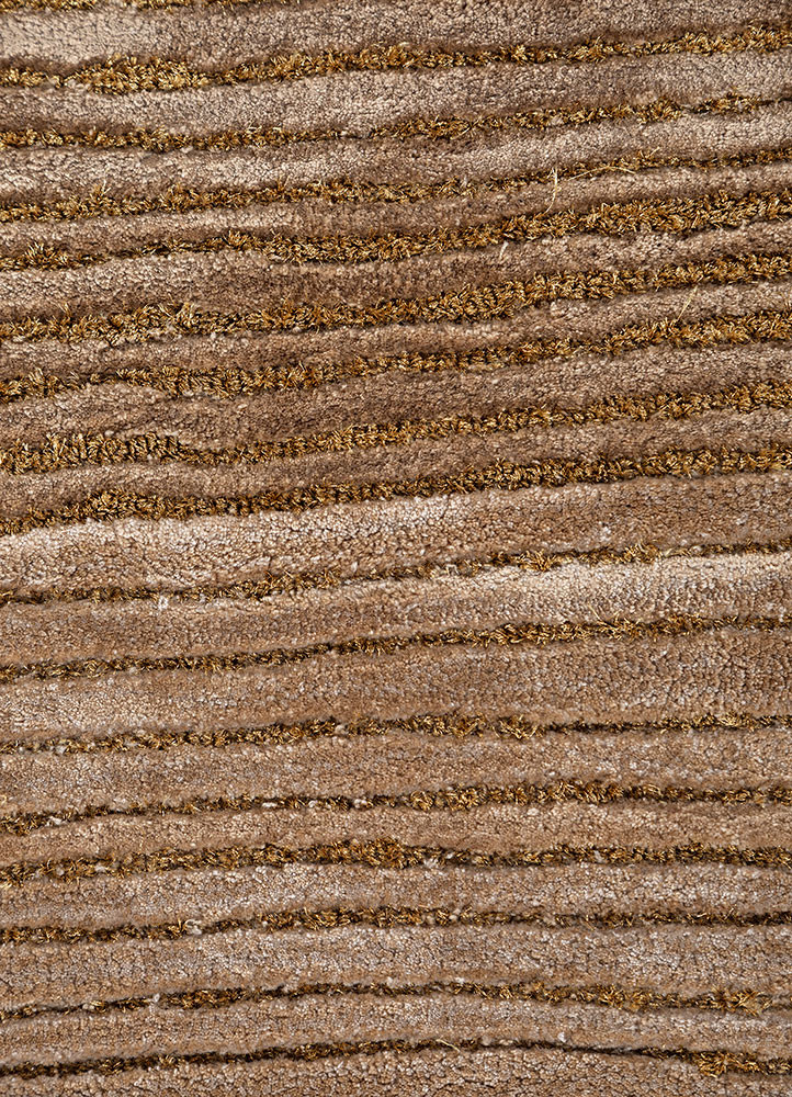 infini beige and brown viscose hand tufted Rug - CloseUp infini beige and brown viscose hand tufted Rug - CloseUp