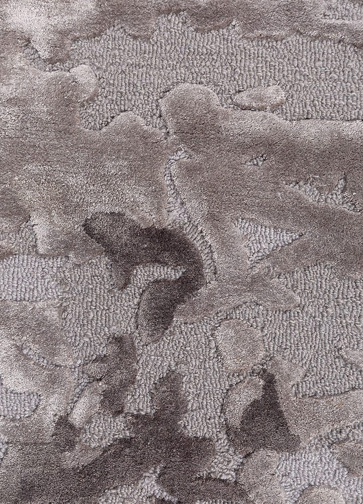 white noise grey and black wool and viscose hand tufted Rug - CloseUp white noise grey and black wool and viscose hand tufted Rug - CloseUp